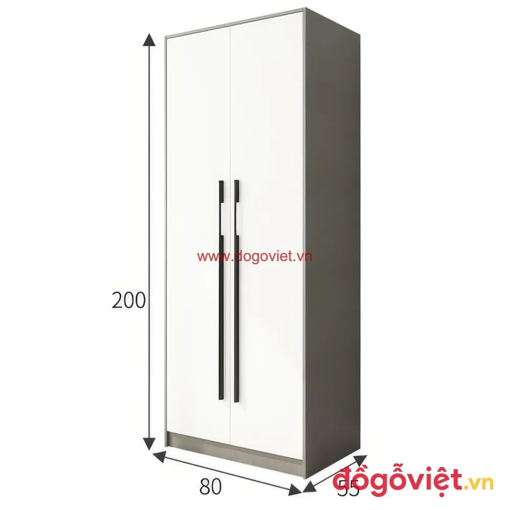 Tủ quần áo 2 cánh gỗ tự nhiên: Nên mua loại nào? Mẫu mã & giá thị trường