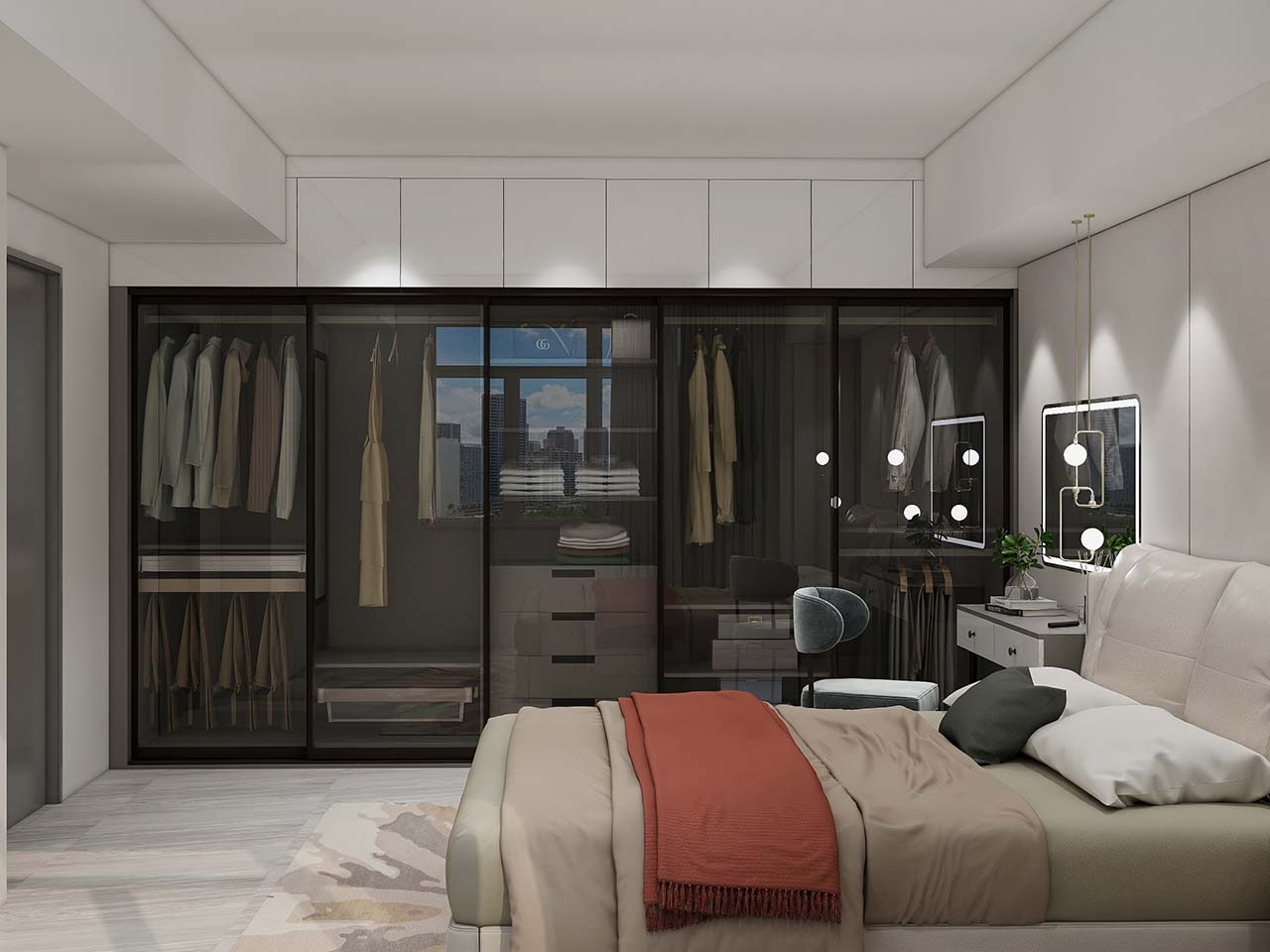 Tủ quần áo kính đen có gì hot? Mẫu đẹp, bền và cách chọn theo phong thủy 