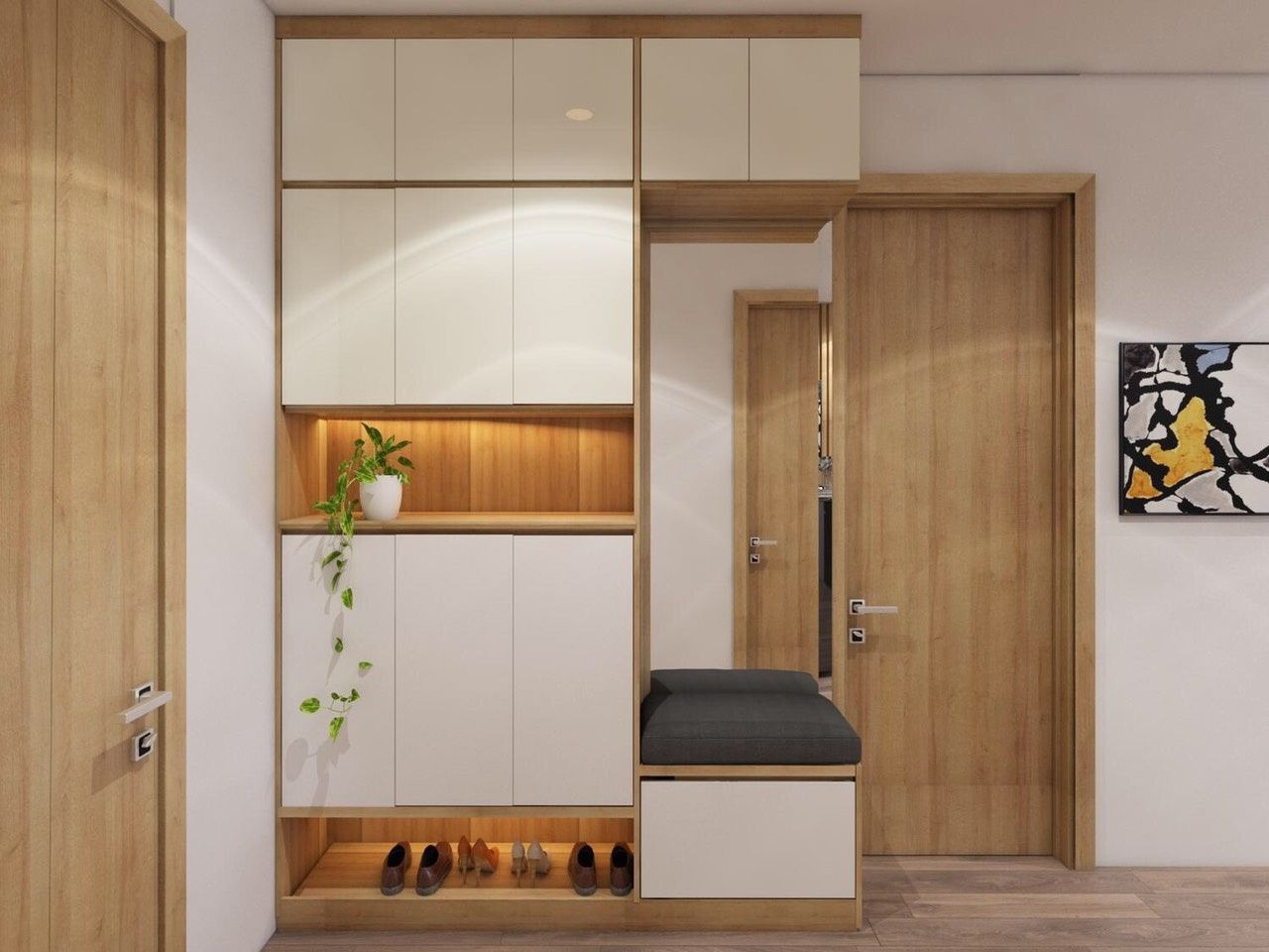 Tư vấn c&aacute;c mẫu tủ gi&agrave;y d&eacute;p gỗ đẹp, tiện lợi được nhiều gia đ&igrave;nh ưa chuộng