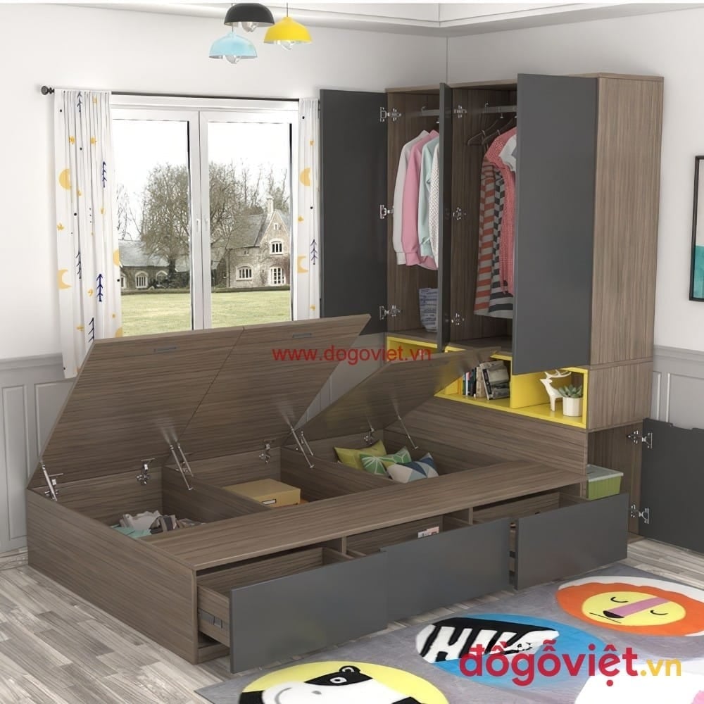 Xu hướng giường ngủ th&ocirc;ng minh hiện đại cho ph&ograve;ng nhỏ, chung cư