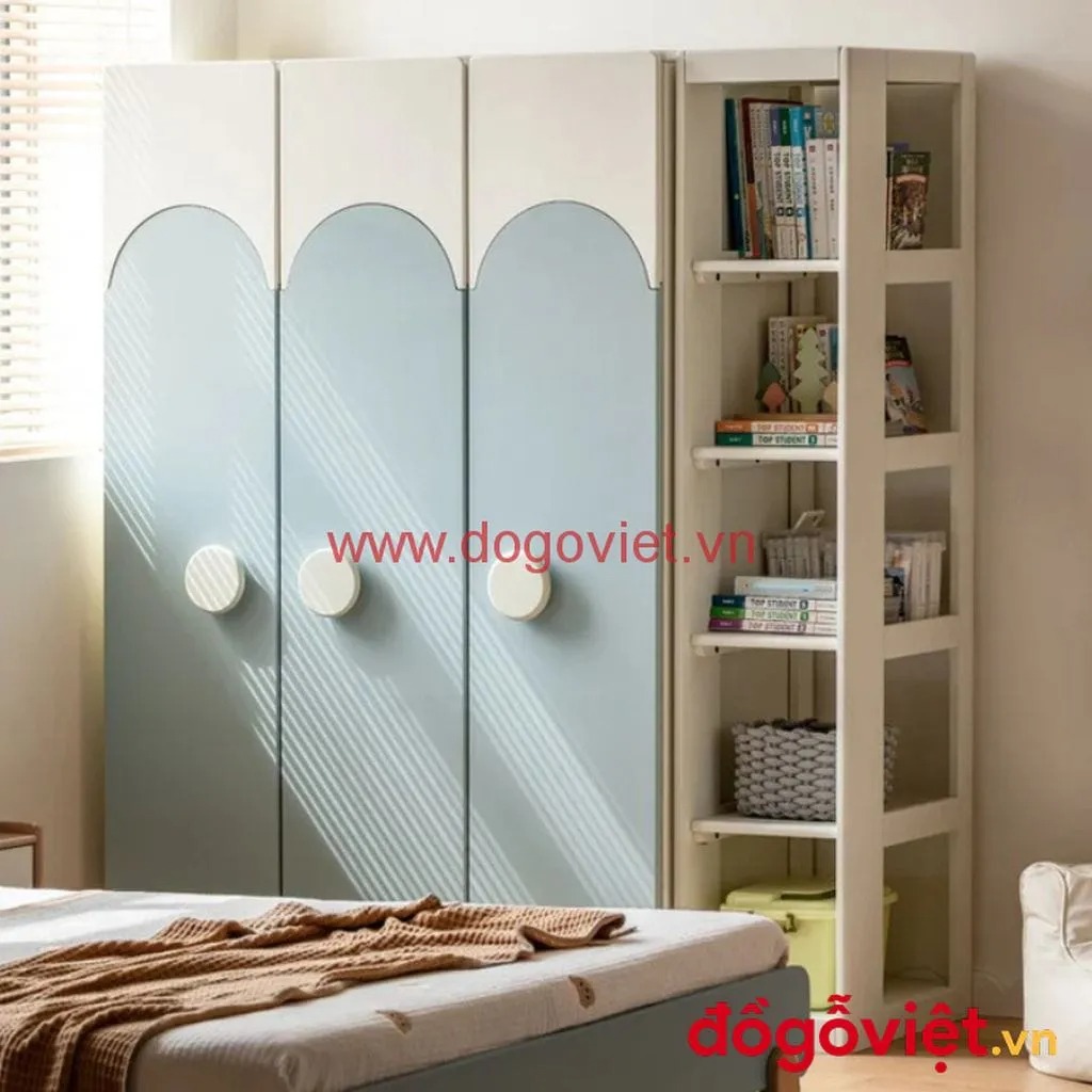 Xu hướng thiết kế tủ đựng quần áo trẻ con hiện đại, tiện nghi, an toàn