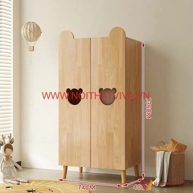 Xu hướng thiết kế tủ đựng quần áo trẻ con hiện đại, tiện nghi, an toàn