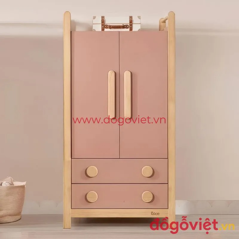 Xu hướng thiết kế tủ đựng quần áo trẻ con hiện đại, tiện nghi, an toàn