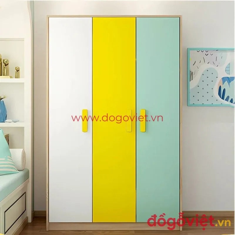 Xu hướng thiết kế tủ đựng quần áo trẻ con hiện đại, tiện nghi, an toàn
