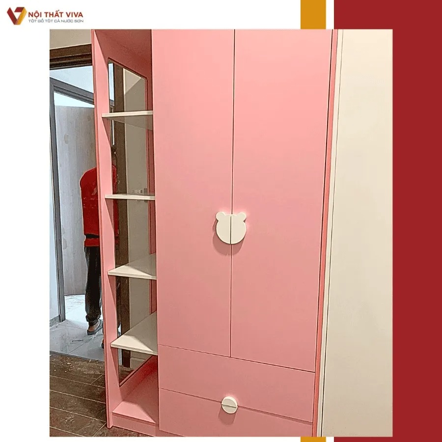 Xu hướng thiết kế tủ đựng quần áo trẻ con hiện đại, tiện nghi, an toàn