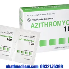 Thuốc kháng sinh AZITHROMYCIN 100mg gói