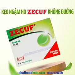 Kẹo ngậm ZECUF Không Đường - Hộp 20 viên