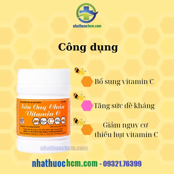 Sữa Ong Chúa Vitamin C - Mekophar