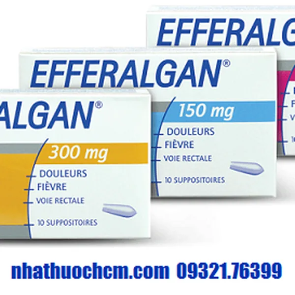 Thuốc giảm đau hạ sốt EFFERALGAN viên đạn