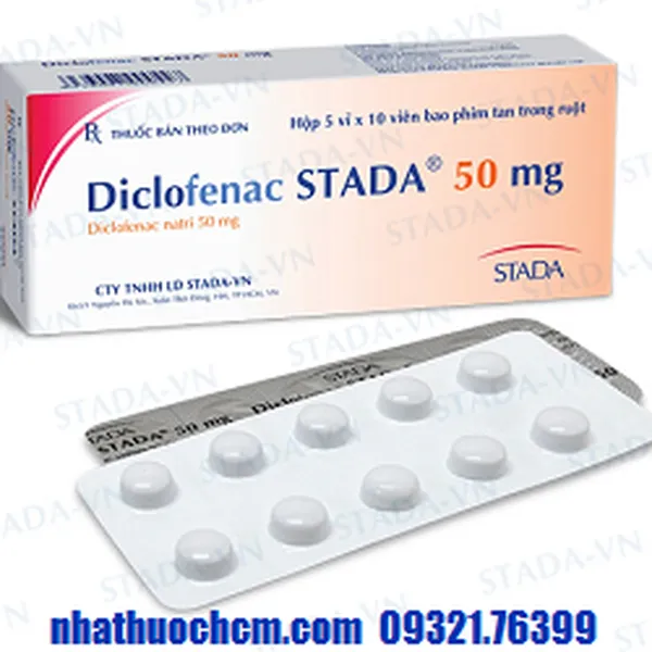 Thuốc giảm đau kháng viêm DICLOFENAC 50