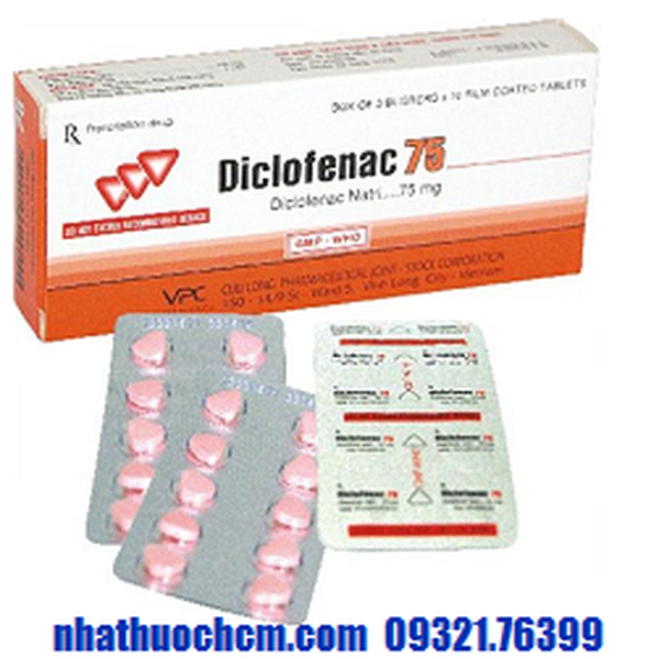 Thuốc giảm đau kháng viêm DICLOFENAC 75