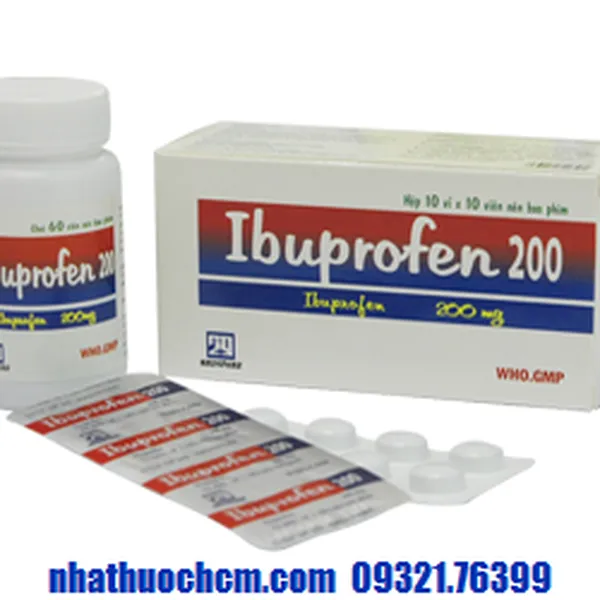 Thuốc giảm đau kháng viêm IBUPROFEN 200