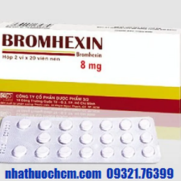 Thuốc ho long đờm BROMHEXIN 8mg