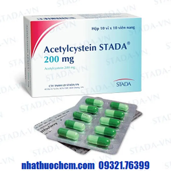 Thuốc long đờm ACETYLCYSTEIN 200mg