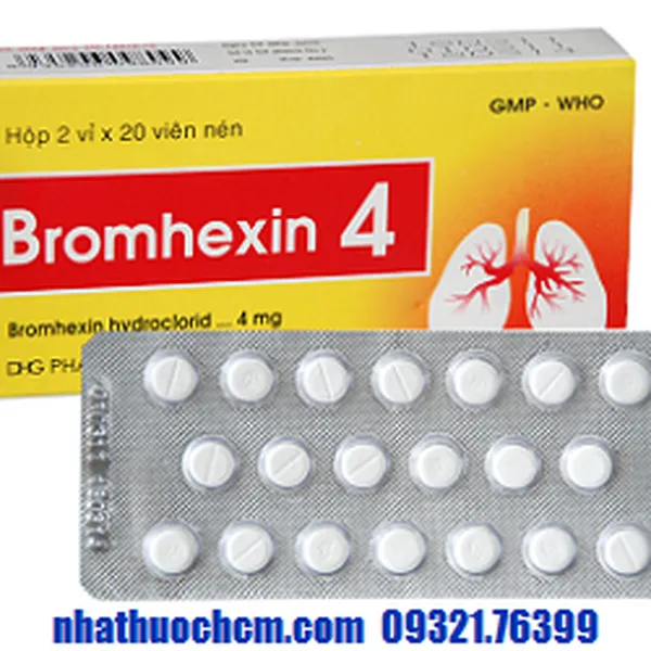Thuốc long đờm BROMHEXIN 4mg