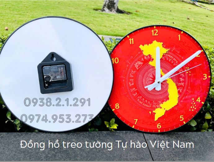 Đồng hồ treo tường in hình bản đồ Việt Nam - Tự hào Việt Nam Đồng hồ treo tường in hình bản đồ Việt Nam - Tự hào Việt Nam