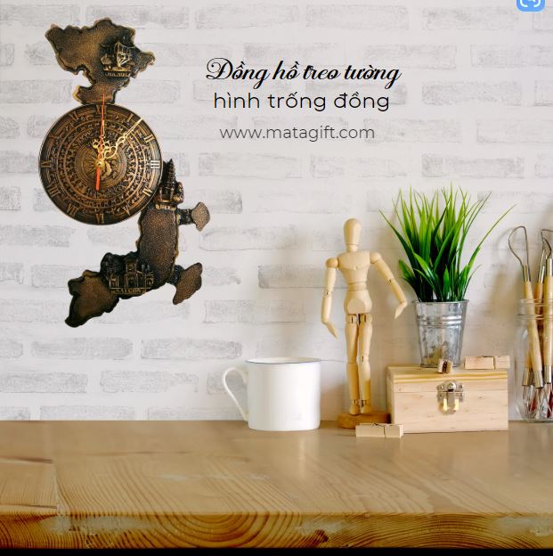 Đồng hồ treo tường hình trống đồng Đông Sơn Đồng hồ treo tường hình trống đồng Đông Sơn