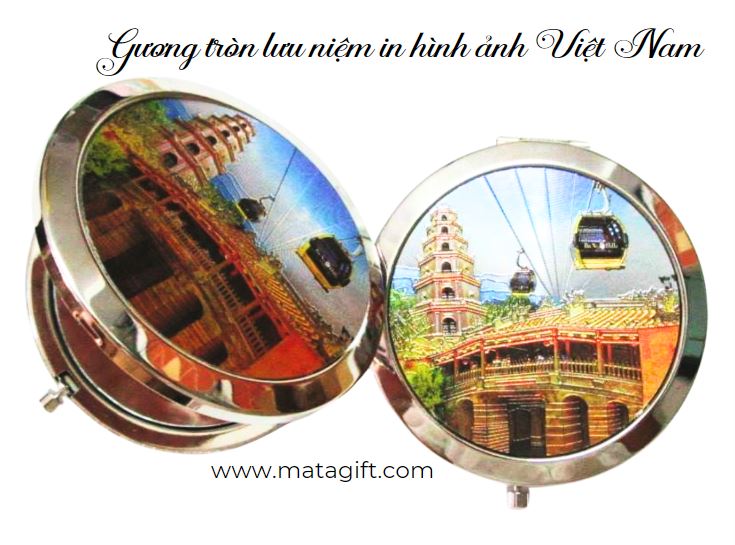 Gương tròn lưu niệm in hình ảnh cảnh đẹp Việt Nam Gương tròn lưu niệm in hình ảnh cảnh đẹp Việt Nam