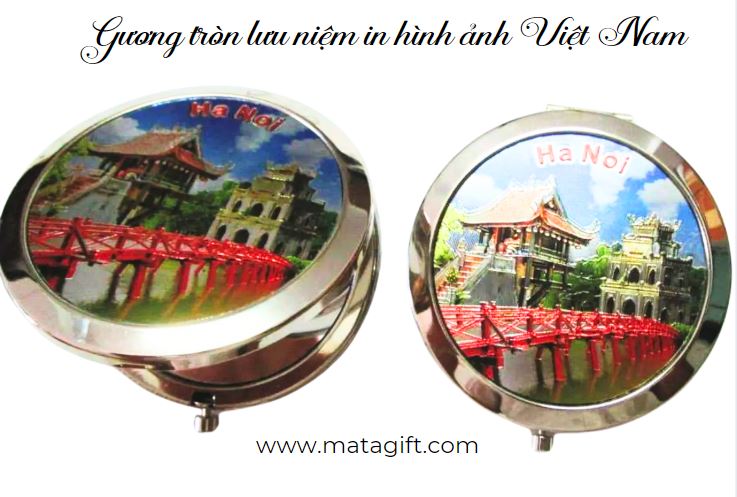 Gương tròn lưu niệm in hình ảnh cảnh đẹp Việt Nam Gương tròn lưu niệm in hình ảnh cảnh đẹp Việt Nam