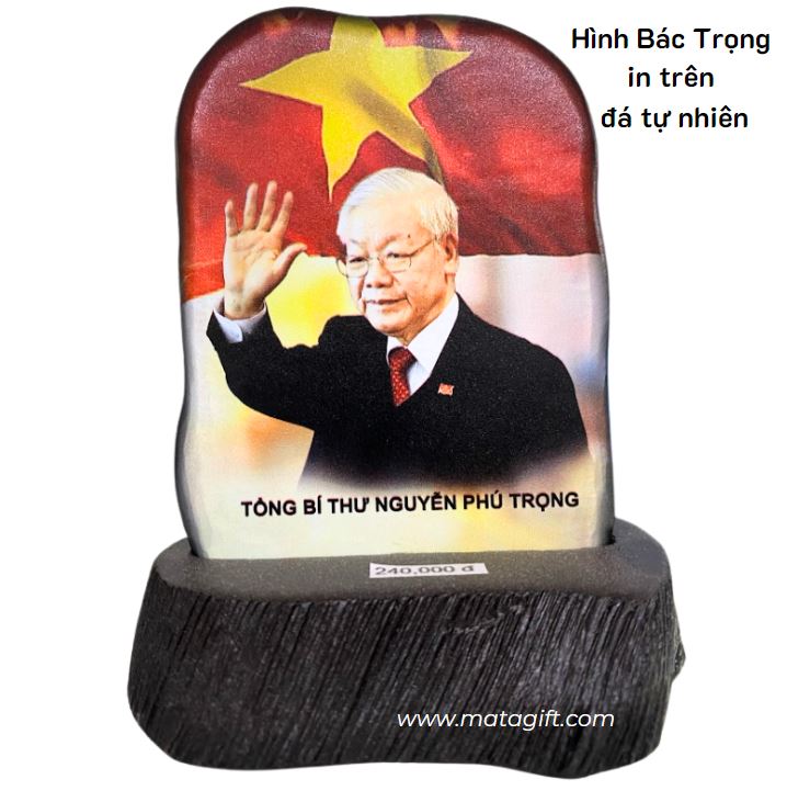 Hình bác Nguyễn Phú Trọng in trên đá tự nhiên Hình bác Nguyễn Phú Trọng in trên đá tự nhiên
