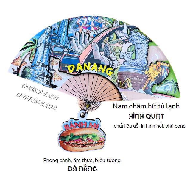 Quà lưu niệm Việt Nam hít nam châm magnet quạt in hình lưu niệm địa danh du lịch Quà lưu niệm Việt Nam hít nam châm magnet quạt in hình lưu niệm địa danh du lịch