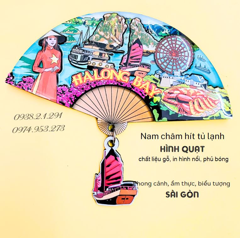 Quà lưu niệm Việt Nam hít nam châm magnet quạt in hình lưu niệm địa danh du lịch Quà lưu niệm Việt Nam hít nam châm magnet quạt in hình lưu niệm địa danh du lịch