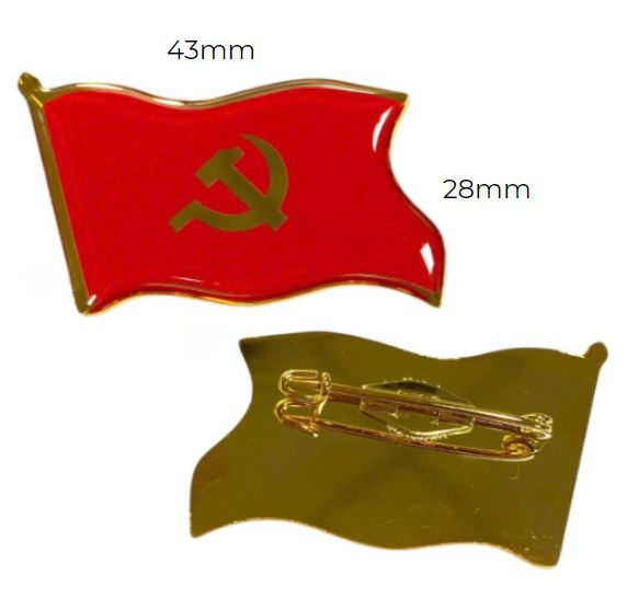 Huy hiệu cờ Đảng cài áo mạ vàng Huy hiệu cờ Đảng cài áo mạ vàng