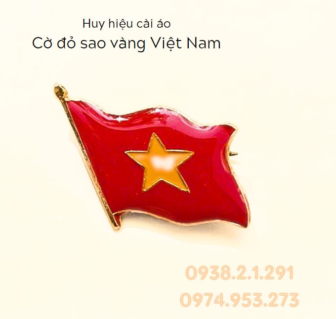 Huy hiệu cờ đỏ sao vàng Việt Nam cài áo Huy hiệu cờ đỏ sao vàng Việt Nam cài áo