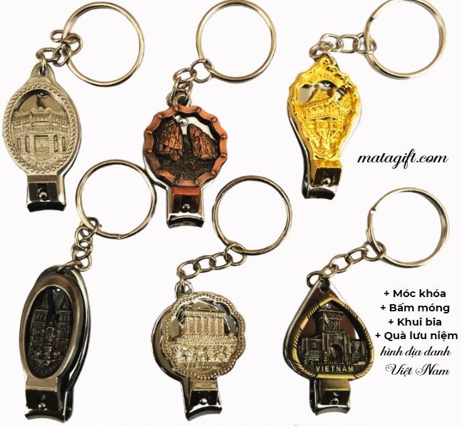 Móc khóa đa năng kết hợp bấm móng tay và đồ khui nắp lưu niệm Việt Nam Móc khóa đa năng kết hợp bấm móng tay và đồ khui nắp lưu niệm Việt Nam