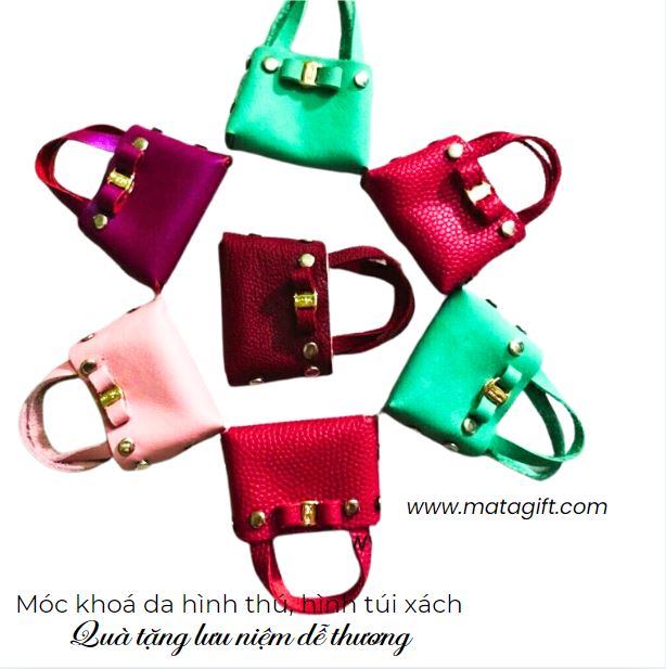 Móc khoá da hình con voi, con chuột, con heo, túi xách Móc khoá da hình con voi, con chuột, con heo, túi xách