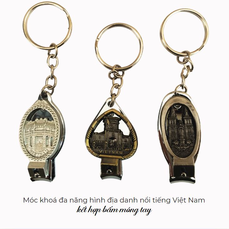 Móc khoá bấm móng tay có các địa danh nổi tiếng Việt Nam Móc khoá bấm móng tay có các địa danh nổi tiếng Việt Nam