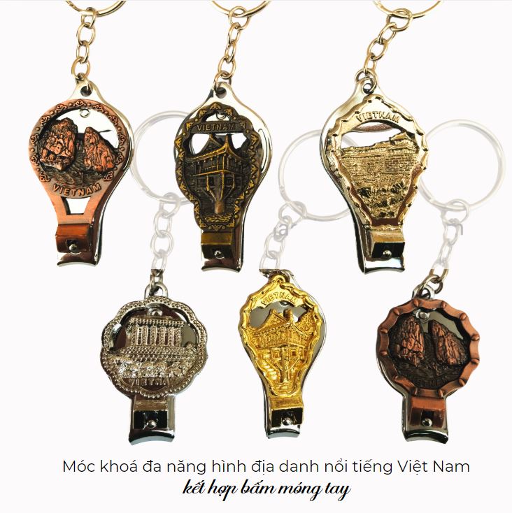 Móc khoá bấm móng tay có các địa danh nổi tiếng Việt Nam Móc khoá bấm móng tay có các địa danh nổi tiếng Việt Nam