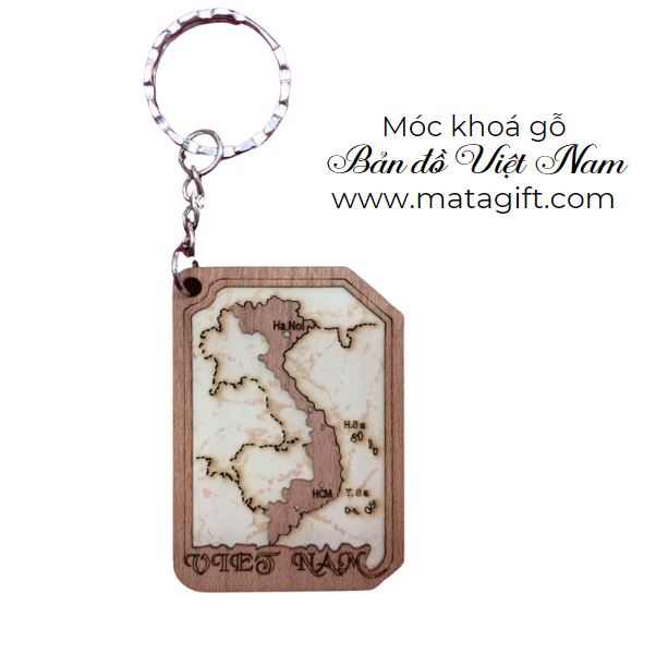 Móc khoá gỗ bản đồ Việt Nam quà tặng đẹp giá rẻ Móc khoá gỗ bản đồ Việt Nam quà tặng đẹp giá rẻ