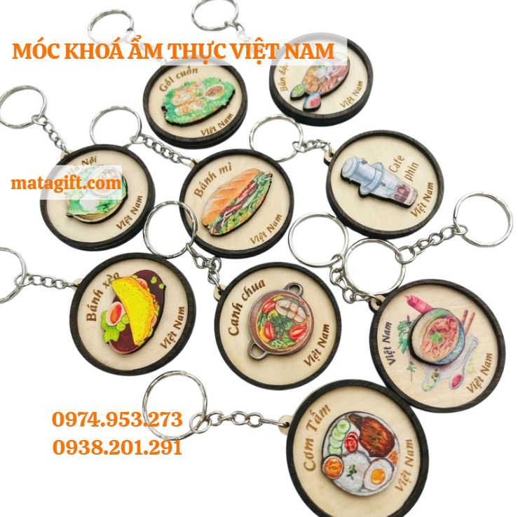 Móc khoá món ăn đặc sản ẩm thực Việt Nam Móc khoá món ăn đặc sản ẩm thực Việt Nam
