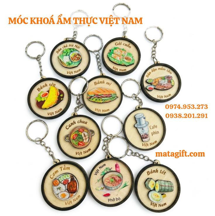 Móc khoá món ăn đặc sản ẩm thực Việt Nam Móc khoá món ăn đặc sản ẩm thực Việt Nam