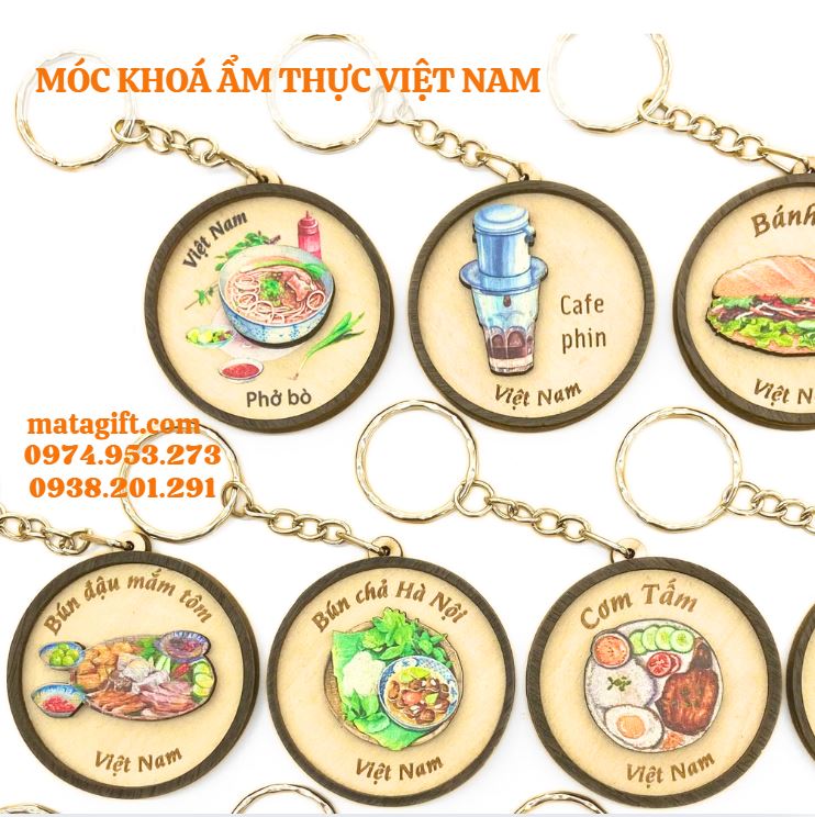 Móc khoá món ăn đặc sản ẩm thực Việt Nam Móc khoá món ăn đặc sản ẩm thực Việt Nam