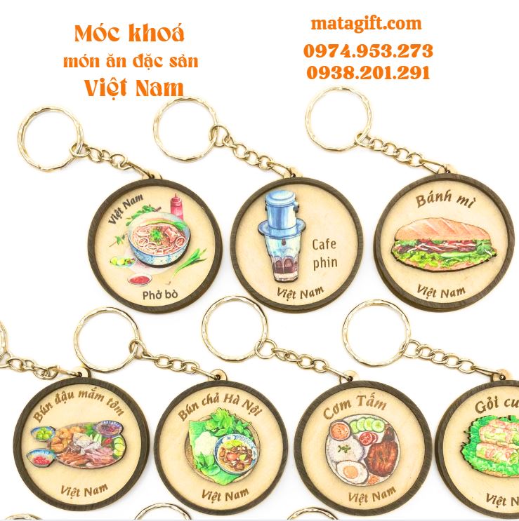 Móc khoá món ăn đặc sản ẩm thực Việt Nam Móc khoá món ăn đặc sản ẩm thực Việt Nam