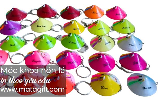 Móc khoá nón lá in hình ảnh theo yêu cầu Móc khoá nón lá in hình ảnh theo yêu cầu