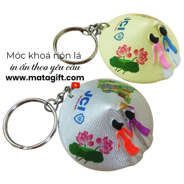 Móc khoá nón lá in hình ảnh theo yêu cầu Móc khoá nón lá in hình ảnh theo yêu cầu