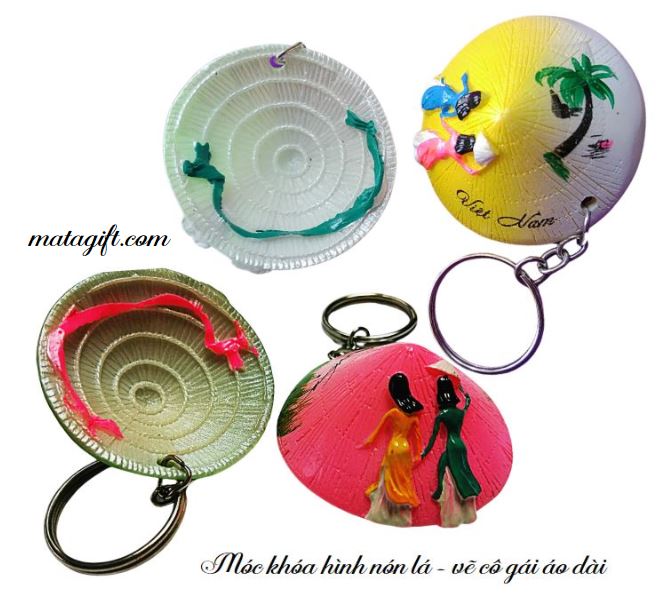 Móc khóa hình nón lá Việt Nam Móc khóa hình nón lá Việt Nam