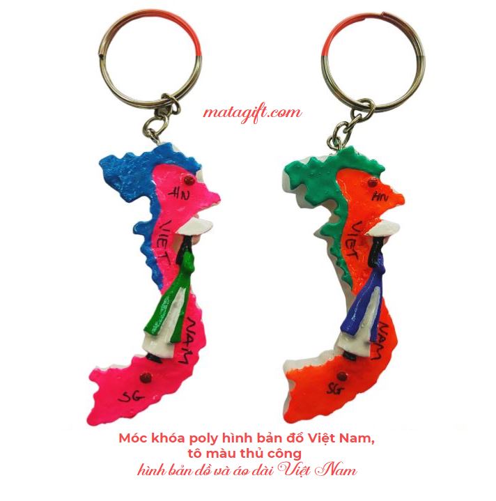 Móc khóa poly hình bản đồ Việt Nam Móc khóa poly hình bản đồ Việt Nam