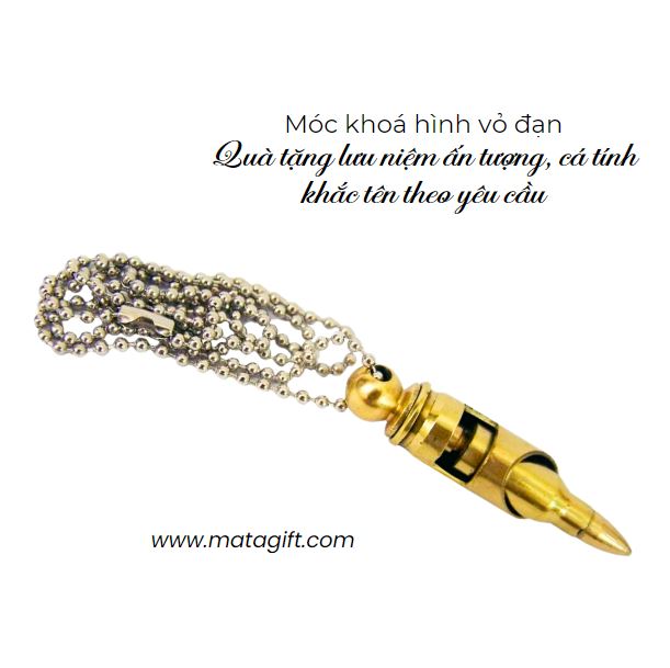Móc khoá vỏ đạn khắc tên quà tặng độc đáo Móc khoá vỏ đạn khắc tên quà tặng độc đáo
