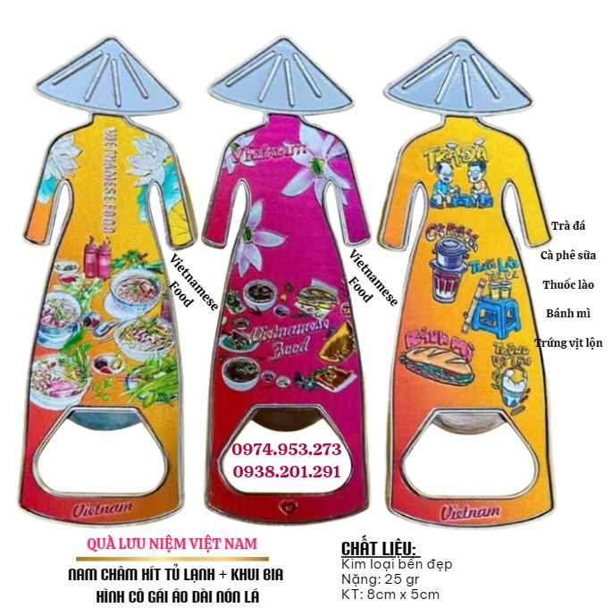 Quà tặng lưu niệm Đà Nẵng cô gái áo dài nam châm khui bia độc đáo Quà tặng lưu niệm Đà Nẵng cô gái áo dài nam châm khui bia độc đáo