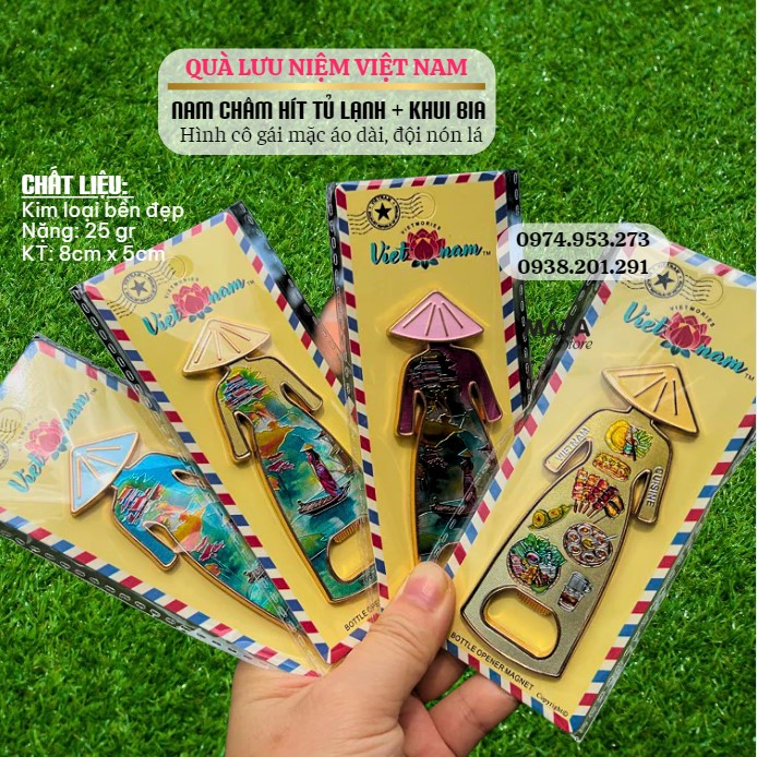 Quà tặng lưu niệm Đà Nẵng cô gái áo dài nam châm khui bia độc đáo Quà tặng lưu niệm Đà Nẵng cô gái áo dài nam châm khui bia độc đáo