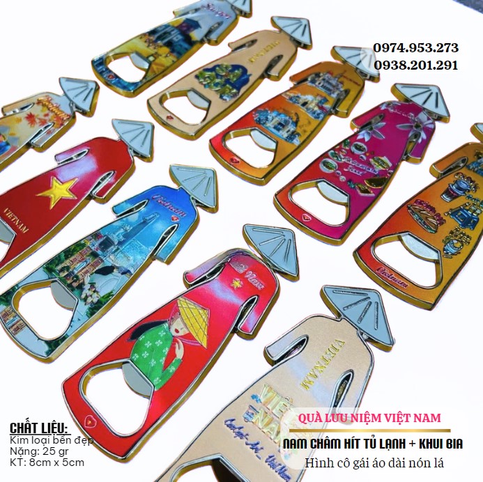 Quà tặng lưu niệm Đà Nẵng cô gái áo dài nam châm khui bia độc đáo Quà tặng lưu niệm Đà Nẵng cô gái áo dài nam châm khui bia độc đáo