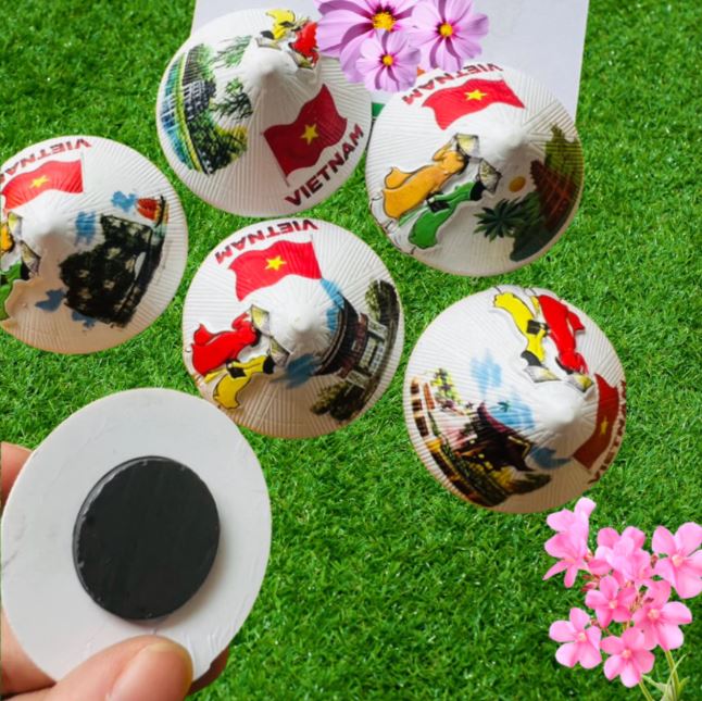 Quà lưu niệm Việt Nam nam châm nón lá hít tủ lạnh Quà lưu niệm Việt Nam nam châm nón lá hít tủ lạnh