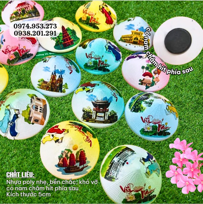 Quà lưu niệm Việt Nam nam châm nón lá hít tủ lạnh Quà lưu niệm Việt Nam nam châm nón lá hít tủ lạnh
