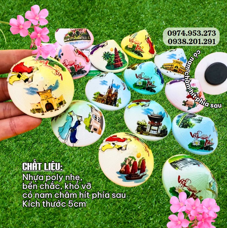 Quà lưu niệm Việt Nam nam châm nón lá hít tủ lạnh Quà lưu niệm Việt Nam nam châm nón lá hít tủ lạnh