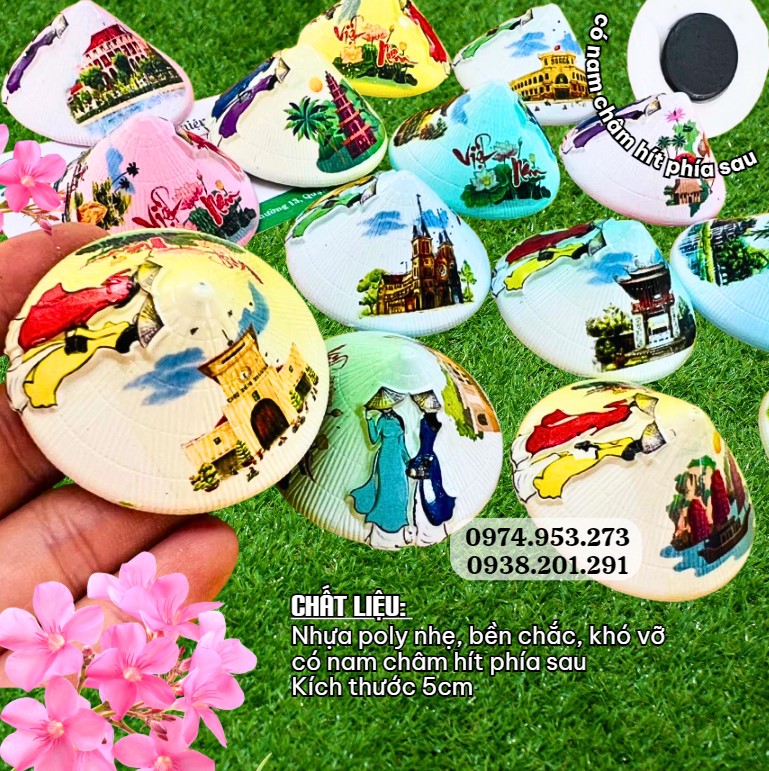 Quà lưu niệm Việt Nam nam châm nón lá hít tủ lạnh Quà lưu niệm Việt Nam nam châm nón lá hít tủ lạnh