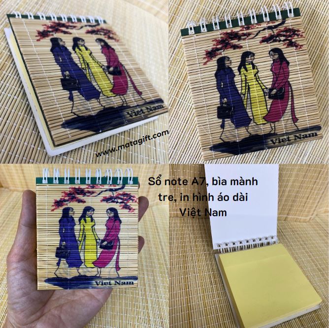 Sổ tay lò xo A7 in hình cô gái áo dài Sổ tay lò xo A7 in hình cô gái áo dài